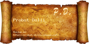 Probst Dolli névjegykártya